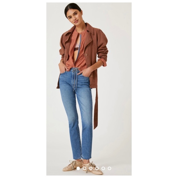 NWOT Anthropologie MOTHER The Stunner High Rise Ankle in Crate